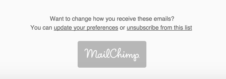 MailChimp's unsubscribe is invaluable!